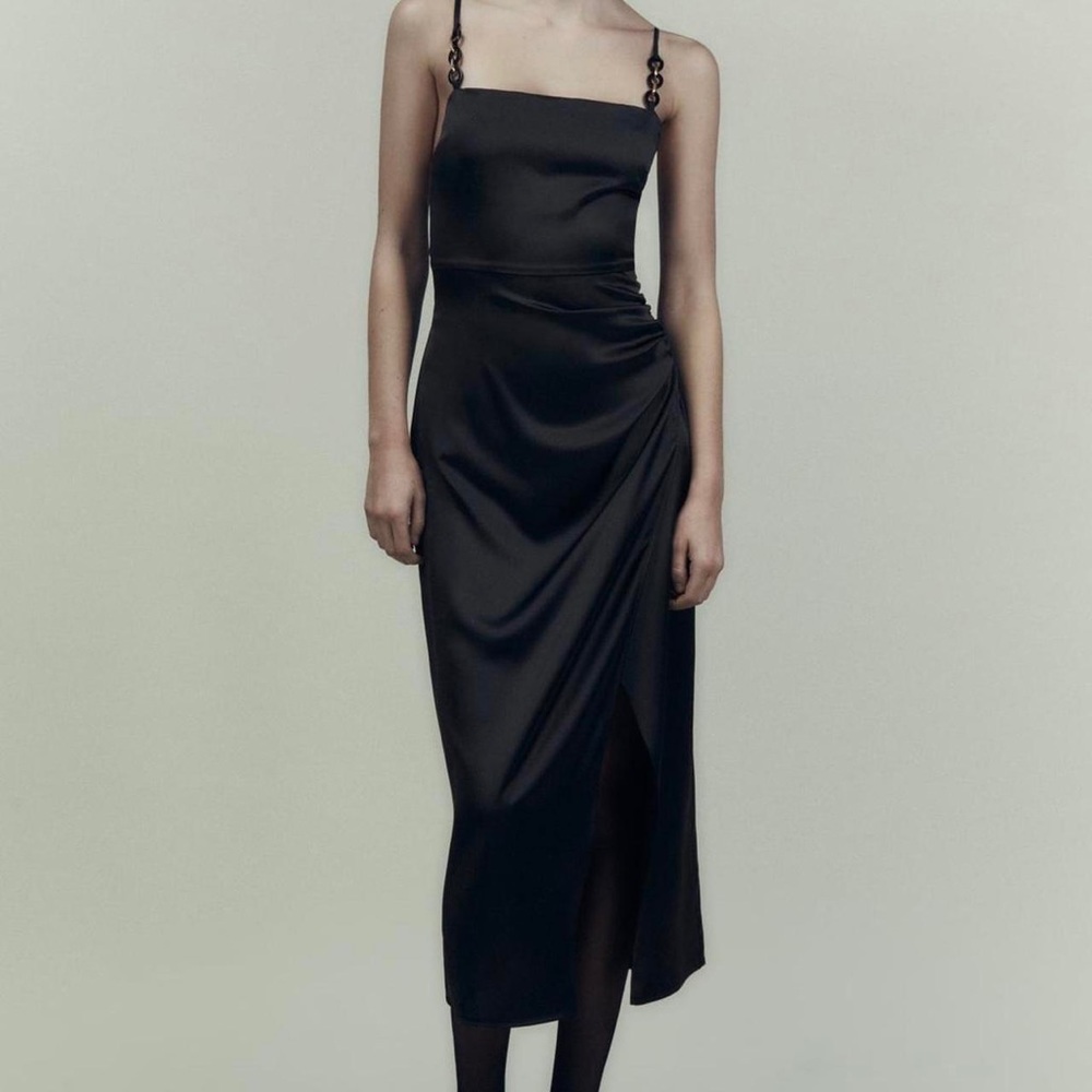 Zara SATIN EFFECT LINGERIE STYLE DRESS